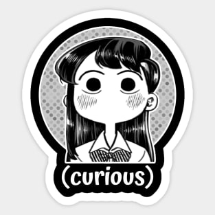 Funny Manga Meme Komi San Curious Face Sticker